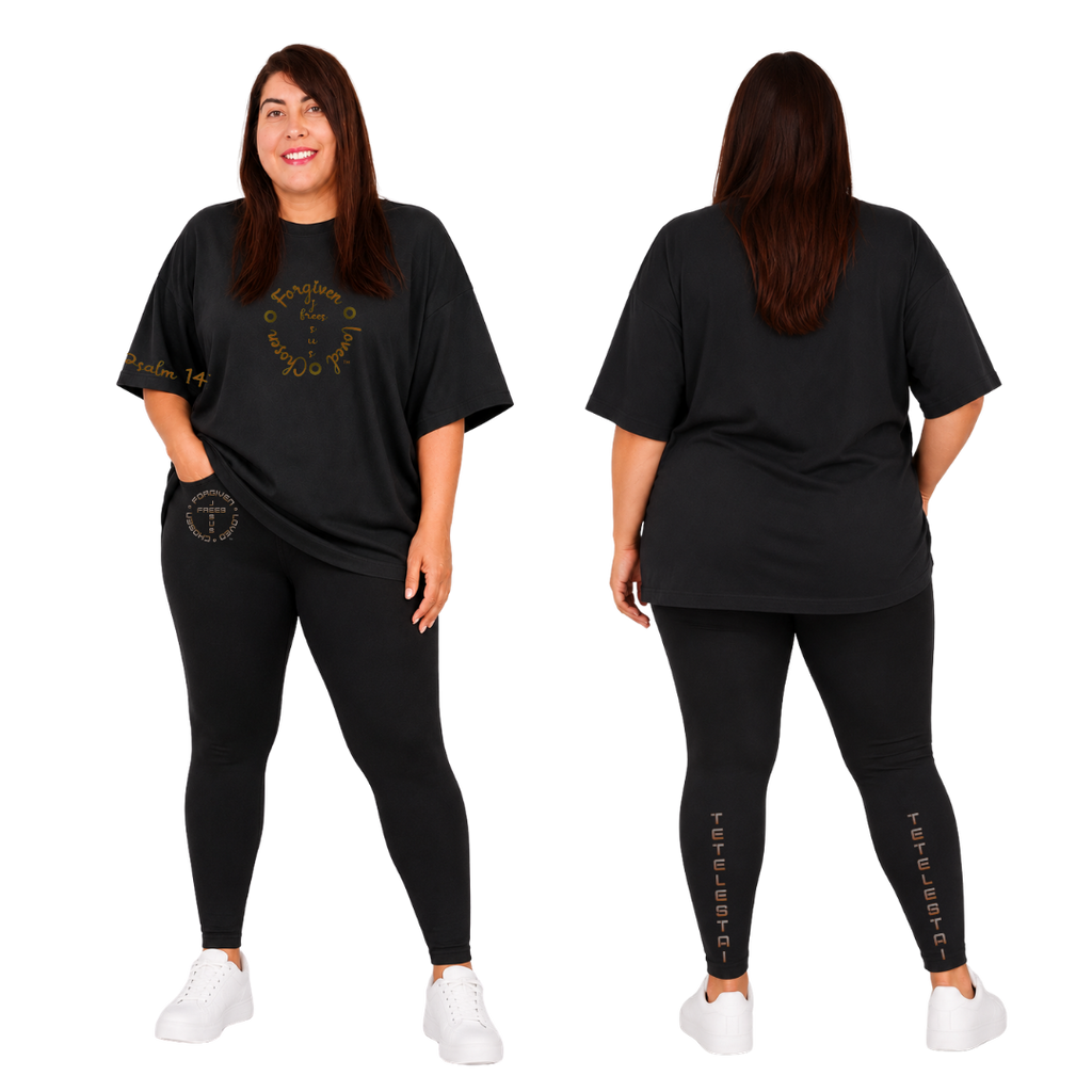 Jesus Frees - SICU Oversized Short Sleeve Women's Shirt - Font 223 Brown
