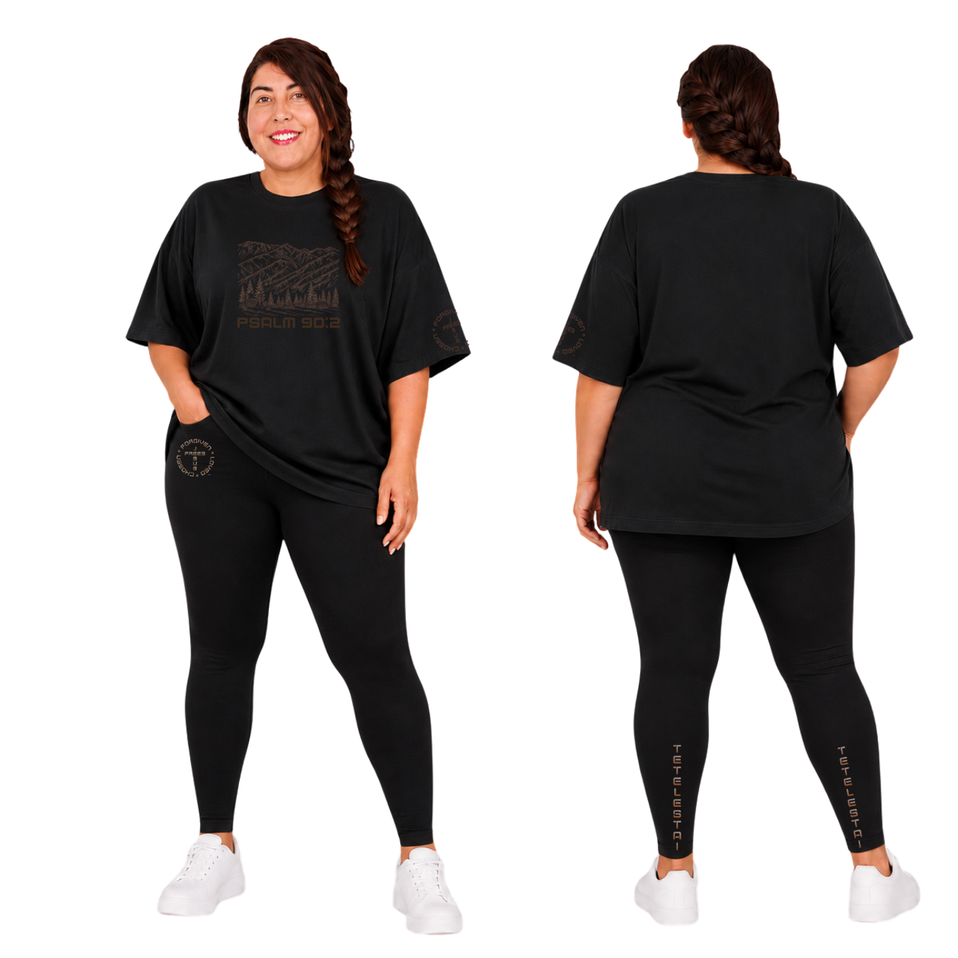 Jesus Frees - SICU Oversized Short Sleeve Women's Shirt - Font 49 Brown Montana