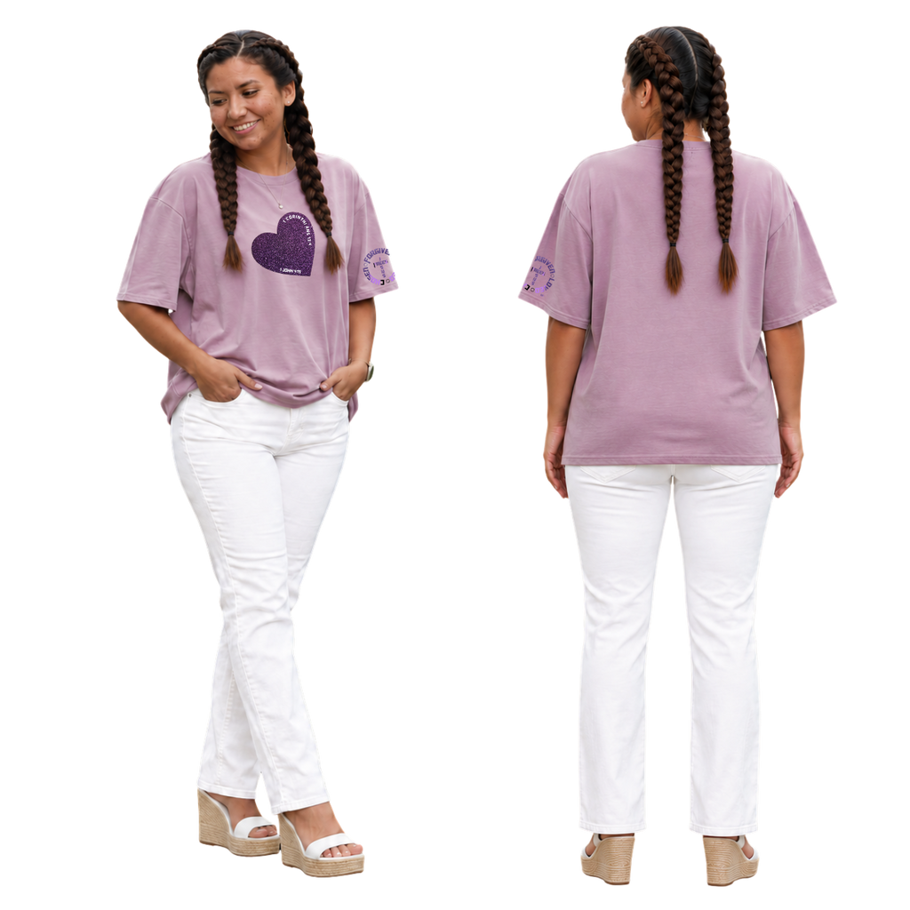 Jesus Frees - SICU Oversized Short Sleeve Women's Shirt - Hearts