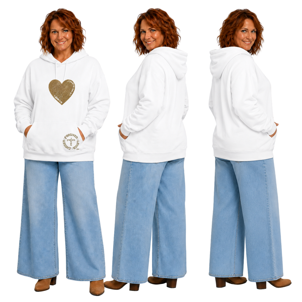 Jesus Frees™ Apparel | Women’s Scripture Hoodie | Hearts