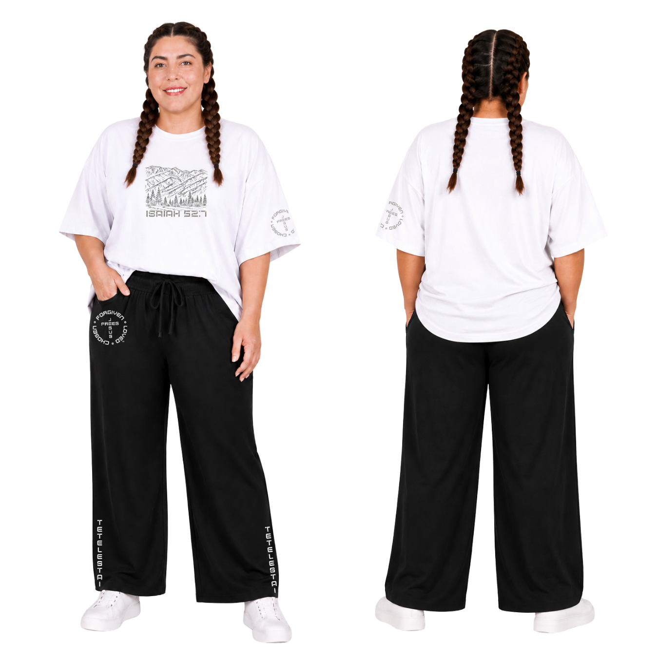 Jesus Frees - SICU Oversized Short Sleeve Women's Shirt - Font 49 Super Sparkle Montana