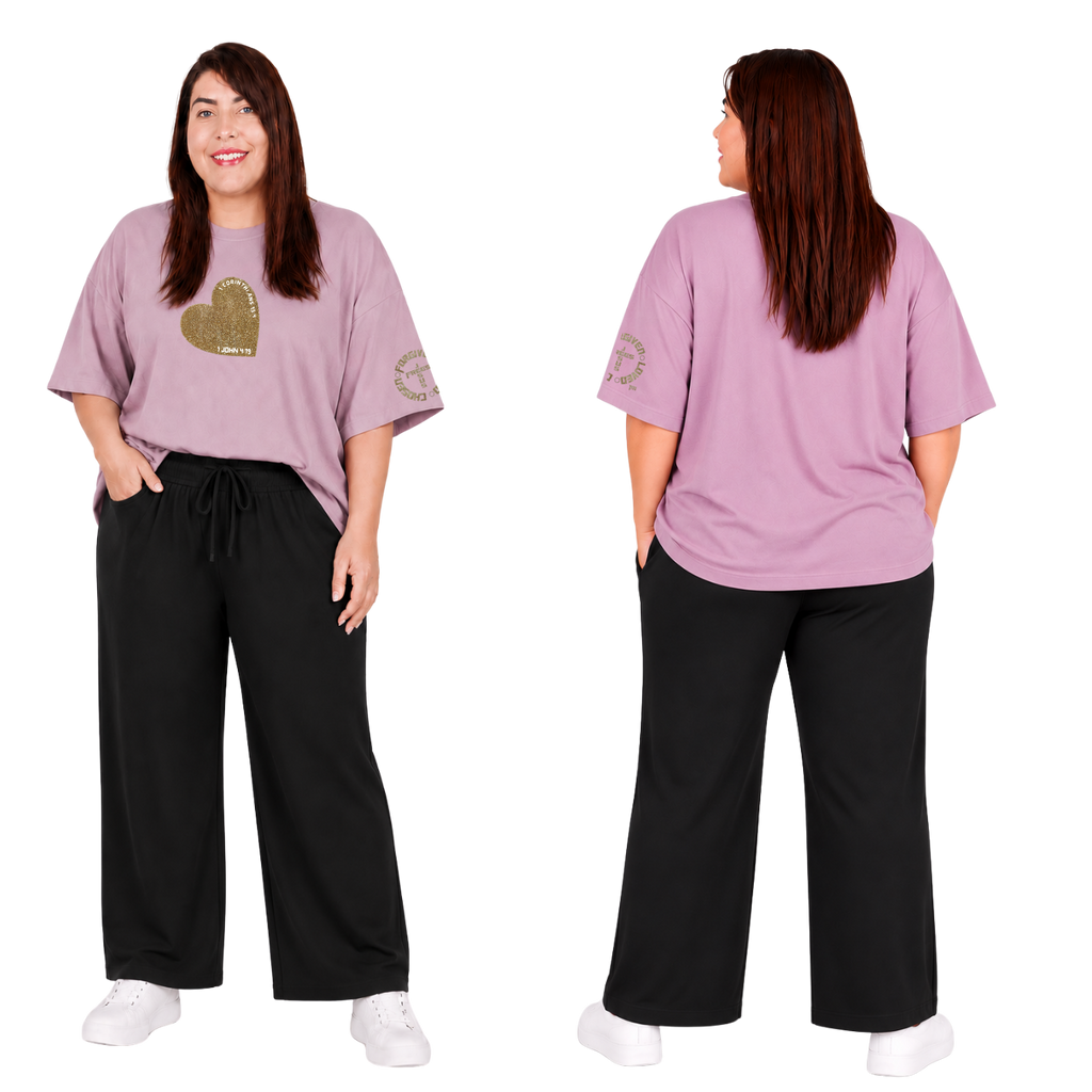 Jesus Frees - SICU Oversized Short Sleeve Women's Shirt - Hearts