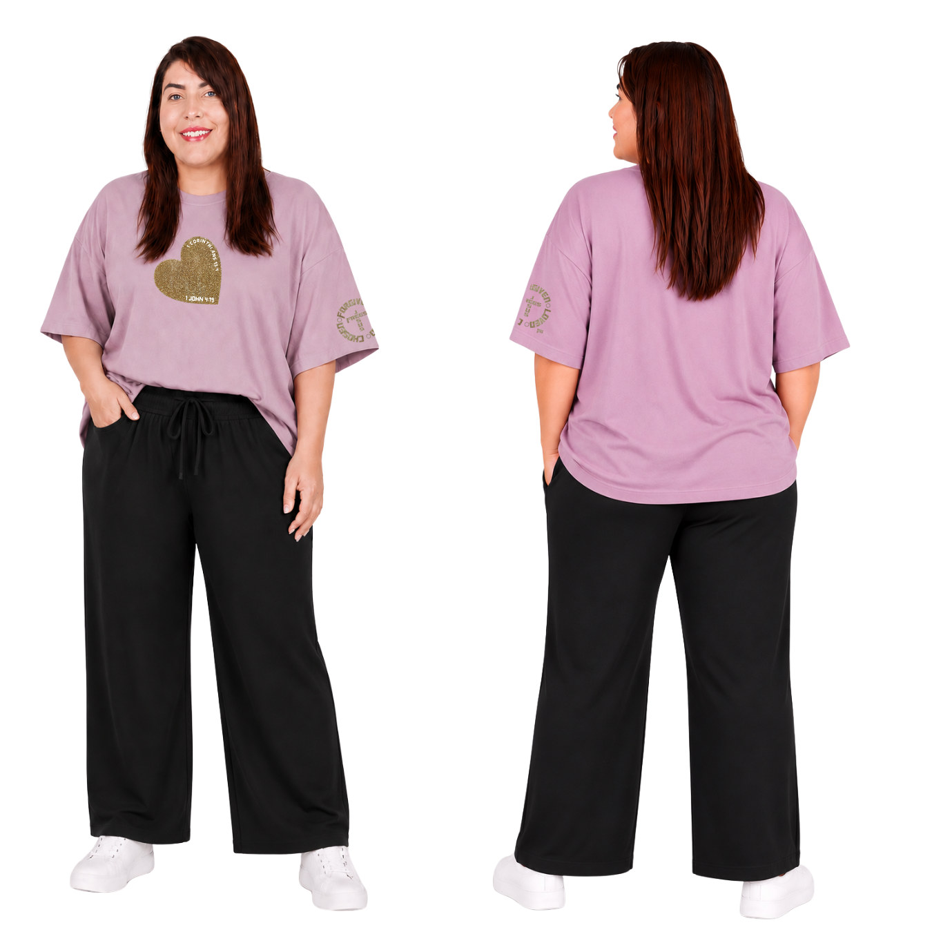 Jesus Frees - SICU Oversized Short Sleeve Women's Shirt - Hearts
