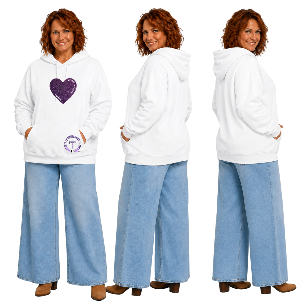 Jesus Frees™ Apparel | Women’s Scripture Hoodie | Hearts