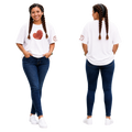 Jesus Frees - SICU Oversized Short Sleeve Women's Shirt - Hearts