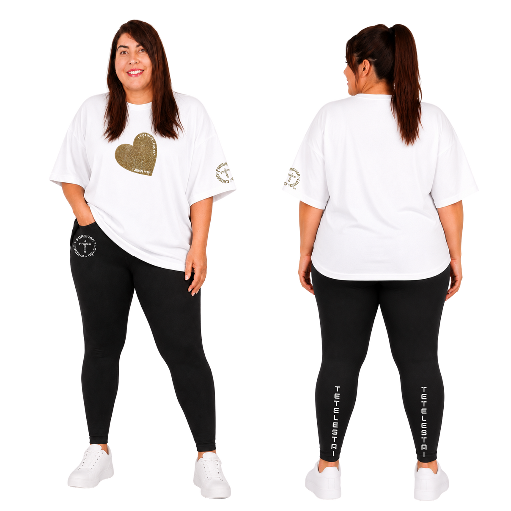 Jesus Frees - SICU Oversized Short Sleeve Women's Shirt - Hearts