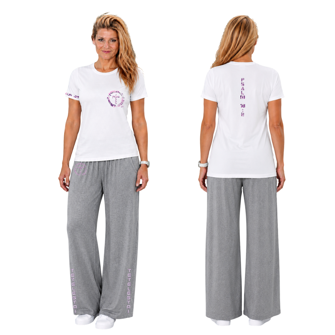 Jesus Frees - G64 Soft Style White Cotton T-Shirt - Font 153 Pink-Purple Camo