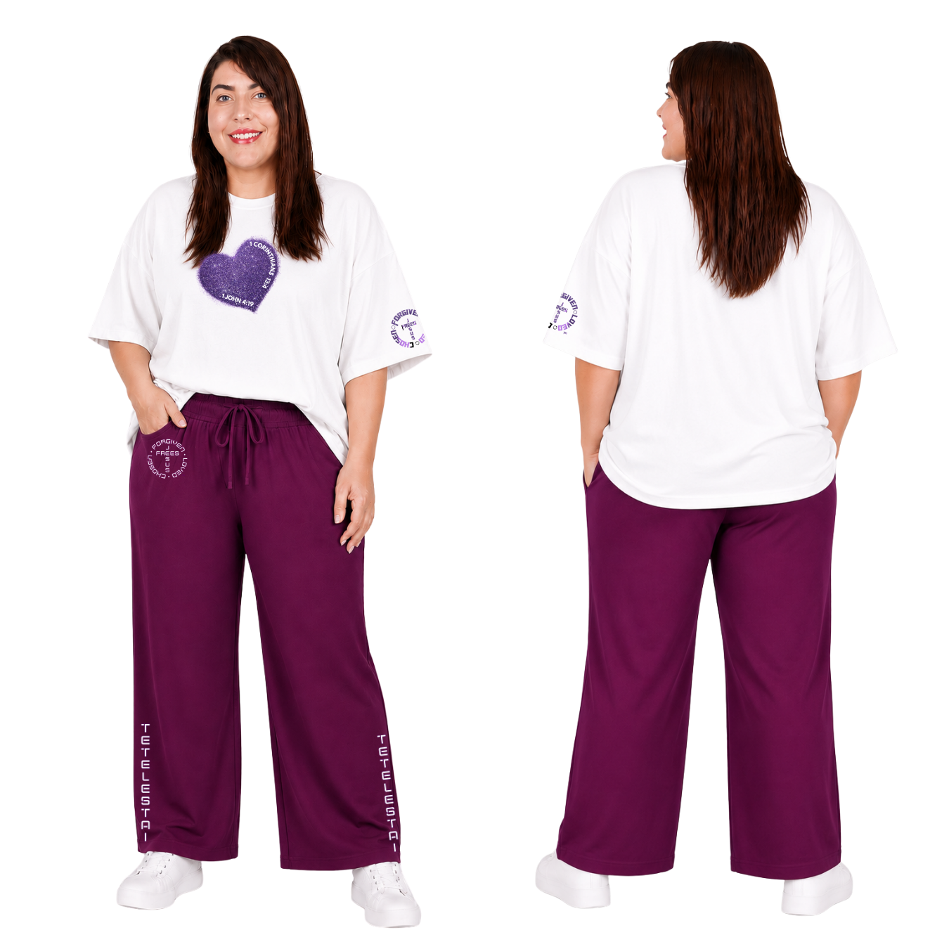 Jesus Frees - SICU Oversized Short Sleeve Women's Shirt - Hearts