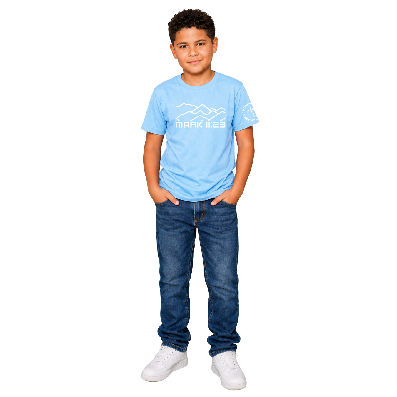 Jesus Frees - Kids 100% Cotton T-Shirts Boys - Montana Mountain Line