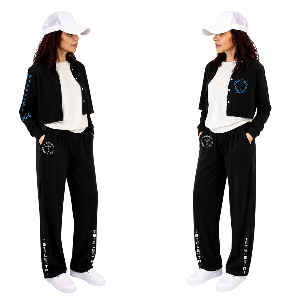 Jesus Frees | Cropped Lite Long Sleeve Black Summer Jacket | Font 223