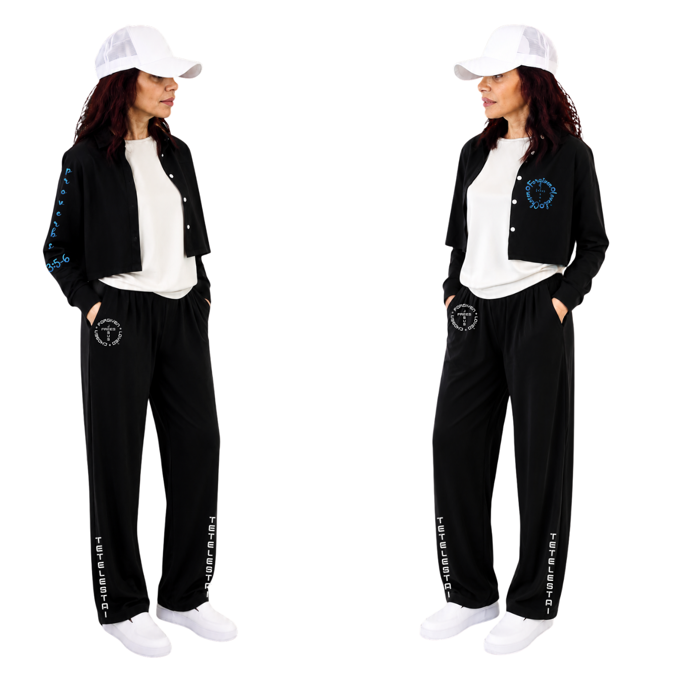 Jesus Frees | Cropped Lite Long Sleeve Black Summer Jacket | Font 223