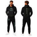 Jesus Frees | Champ Men's Black Jogger Sweatpants | Tetelestai Font 49 Fade