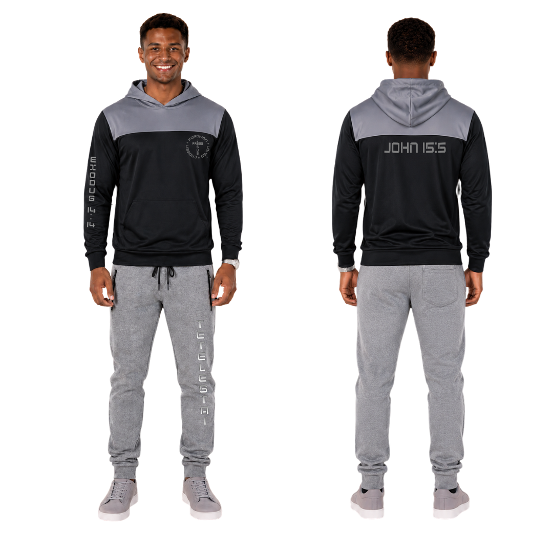 Jesus Frees | Men's Mesh Hoodies UPF 50 Fishing Sweatshirt | Font 49 Gray