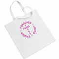 Jesus Frees - "Tote the Truth" - Font 97 Paws Fuchsia 1 Corinthians 13:8