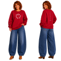 Jesus Frees™ Apparel | Women's Scripture Holiday Sweat Shirt | Font 223 White