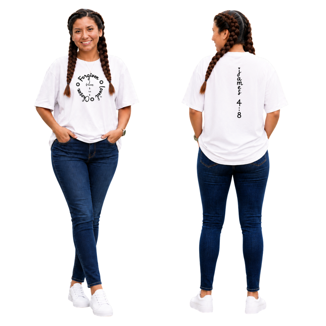 Jesus Frees - SICU Oversized Short Sleeve Women's Shirt - Font 223 Black