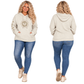 Jesus Frees™ Apparel | Women’s Plus Size Oatmeal Waffle Scripture Hoodie | Font 143