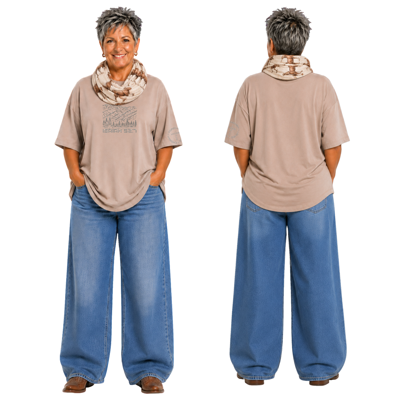 Jesus Frees - SICU Oversized Short Sleeve Women's Shirt - Font 49 Super Sparkle Montana