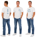 Jesus Frees - KD Men's Premium T-Shirt - Font 176 Blue Metallic John 14:6
