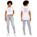 Jesus Frees - G64 Soft Style White Cotton Women's T-Shirt - Font 60 Pink Gray Fade