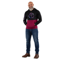 Jesus Frees™ Apparel | AE Men's Christian Scripture Mesh Hoodie | Font 153 Navy-Burgundy Camo