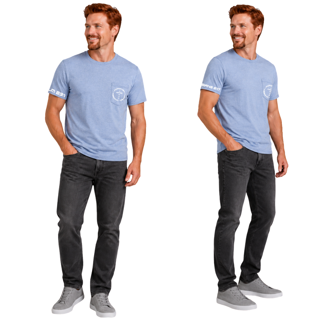 Jesus Frees - HP Pocket Cotton Men's T-Shirt - Font 143 White