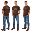 Jesus Frees - KD Men's Maroon Premium T-Shirt - Font 49 Montana Mountains