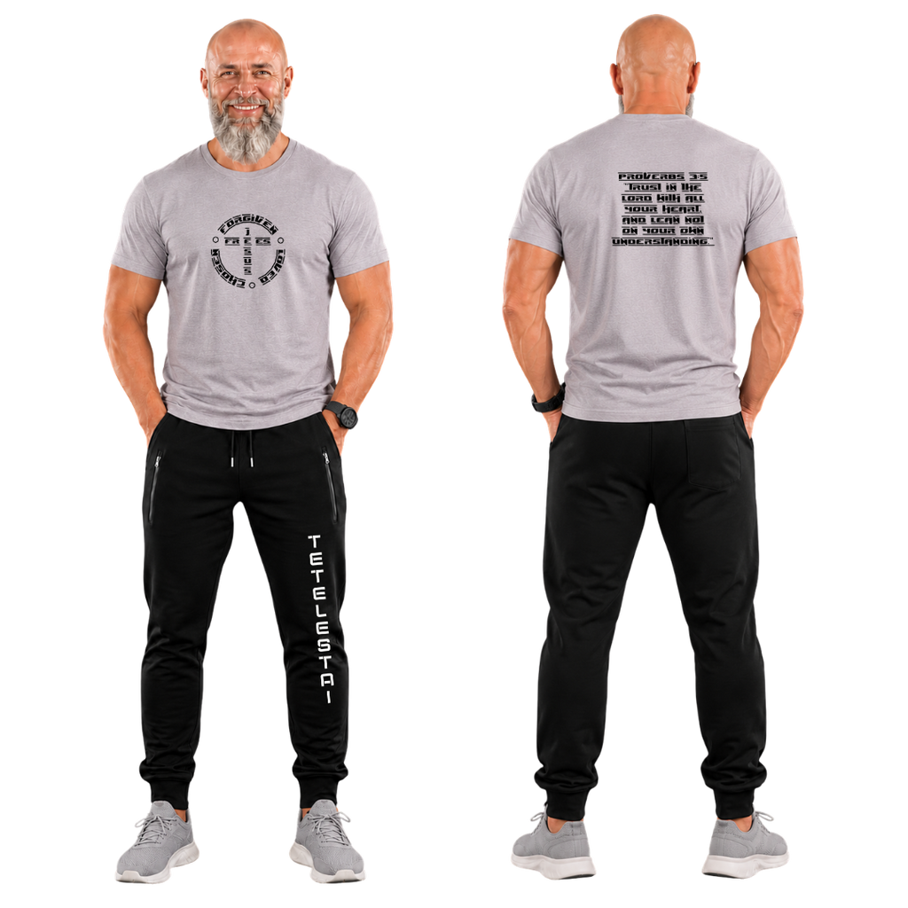 Jesus Frees - KD Men's Premium T-Shirt - Font 111 Black Proverb 3:5