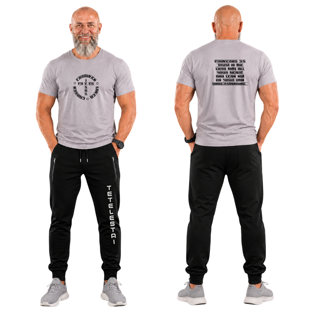 Jesus Frees - KD Men's Premium T-Shirt - Font 111 Black Proverb 3:5