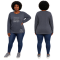 JOELL WOMEN'S LONG SLEEVE CREW NECK SHIRT - MONTANA MOUNTAINS FONT 49 WHITE