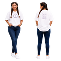 Jesus Frees - SICU Oversized Short Sleeve Women's Shirt - Font 303 Purple -  Psalm 56:3