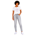 Jesus Frees - G64 Soft Style White Cotton Women's T-Shirt - Font 299 Flowers - Ephesians 6:10
