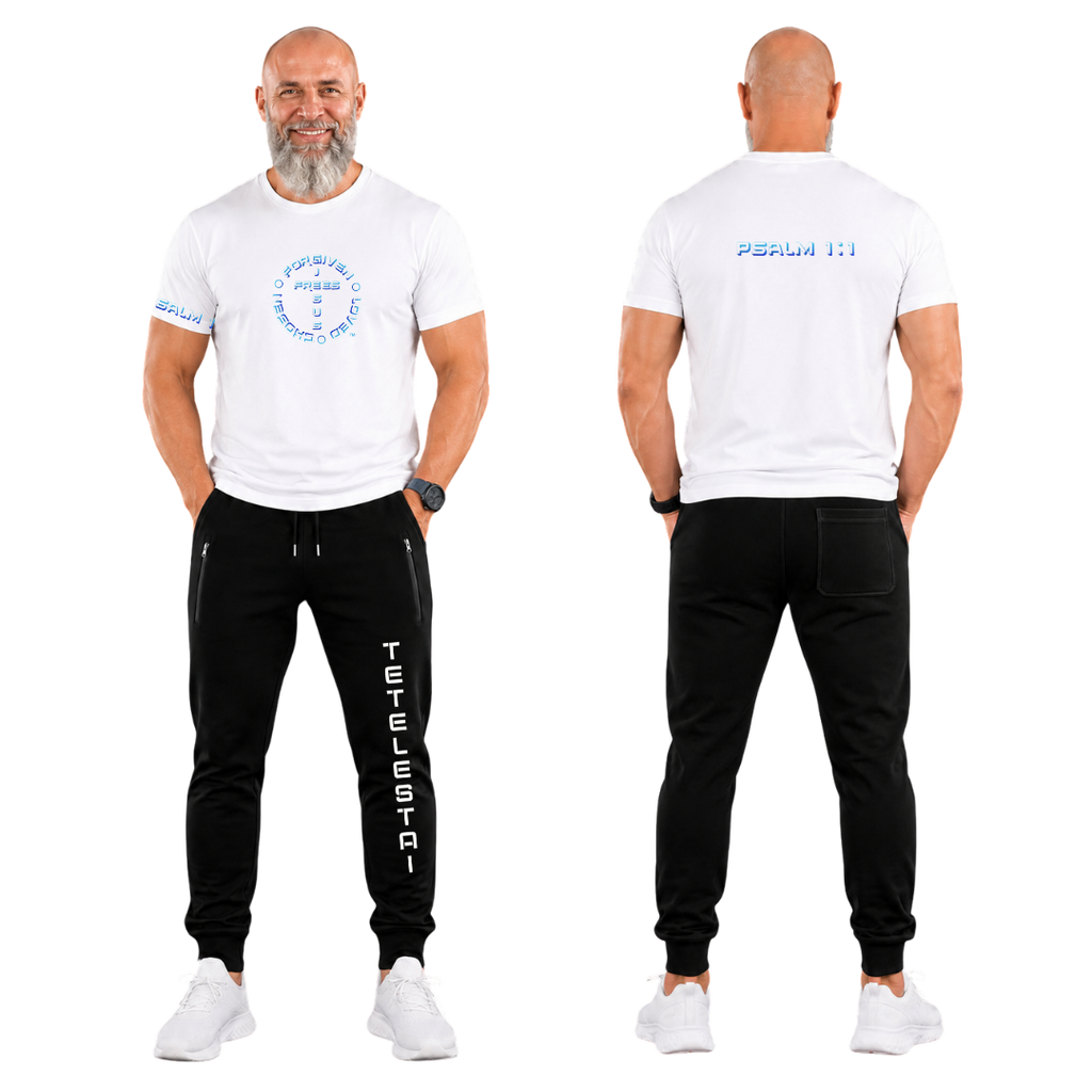 Jesus Frees | G64 Soft Style Men's White Cotton T-Shirt | Font 126 Blues | Psalm 1:1