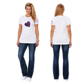 Jesus Frees - G64 Soft Style White Cotton T-Shirt - Hearts