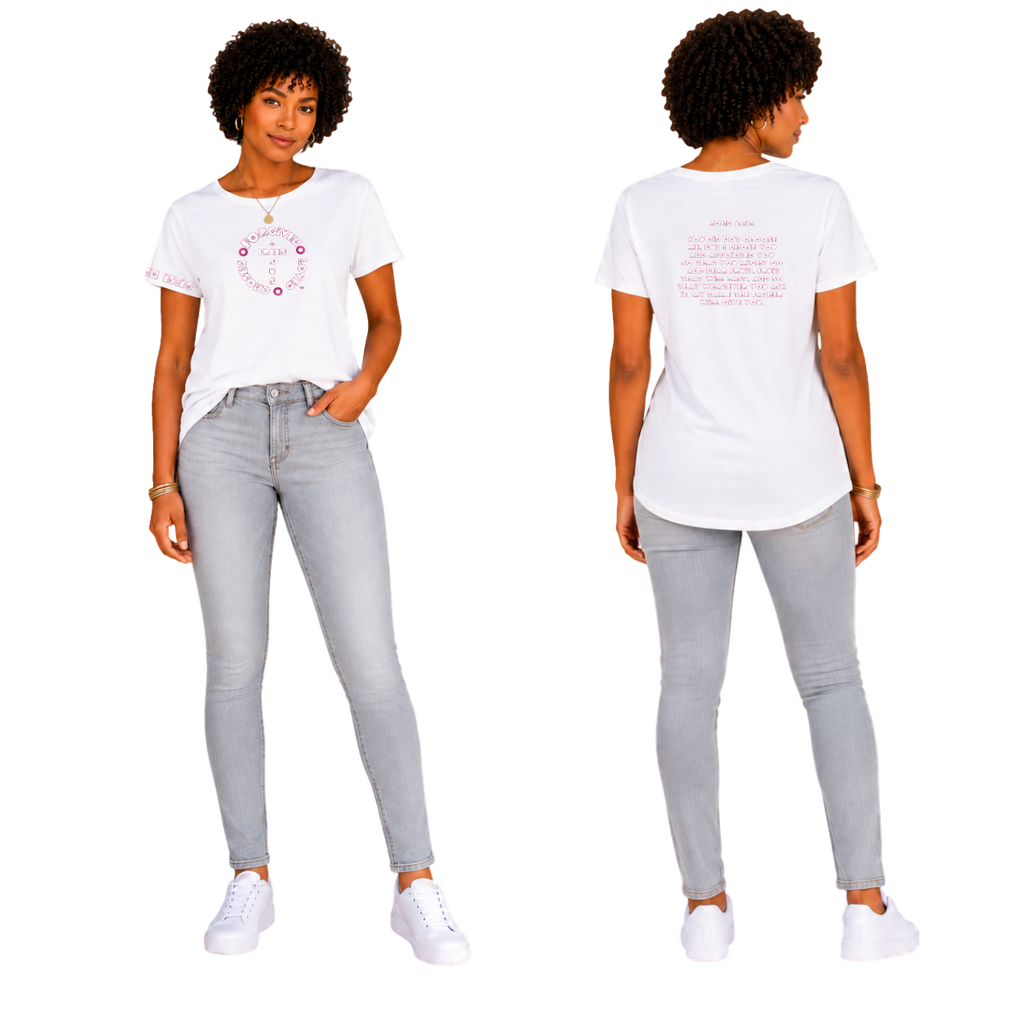 Jesus Frees - G64 Soft Style White Cotton T-Shirt - Font 299 Flowers - John 15:16