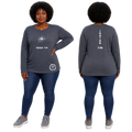 Jesus Frees - Joell Women's Long Sleeve Gray Heather Crew Neck Shirt - 153 Star of Bethlehem