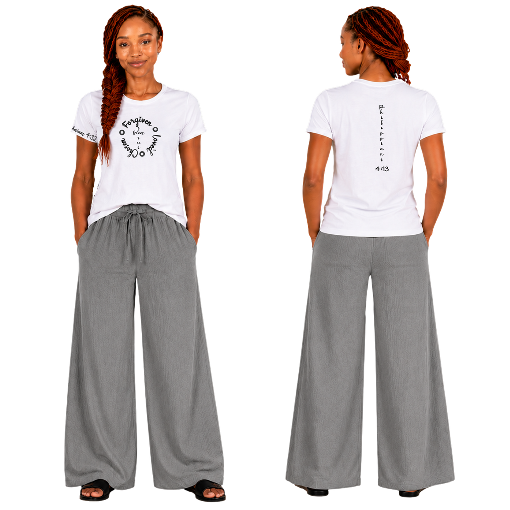 Jesus Frees - G64 Soft Style White Cotton T-Shirt - Font 223 Black