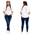 Jesus Frees - SICU Oversized Short Sleeve Women's Shirt - Font 303 Romans 10:10