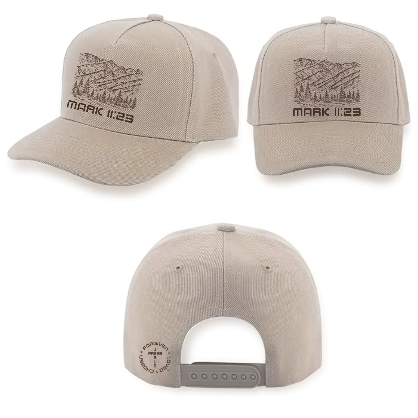 Jesus Frees - Baseball Caps for Men Women - Font 49 Montana Drawing Style