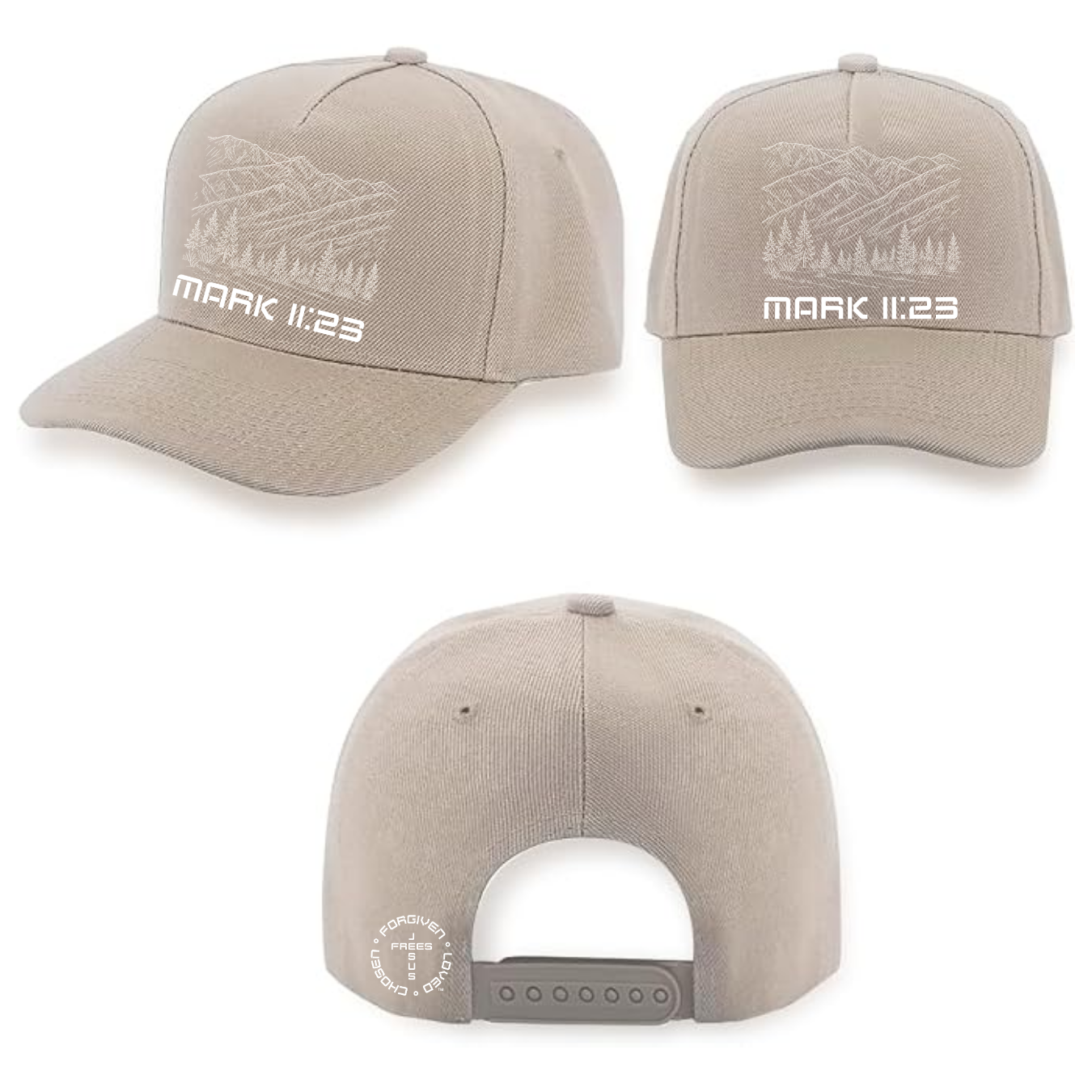 Jesus Frees - Baseball Caps for Men Women - Font 49 Montana Drawing Style