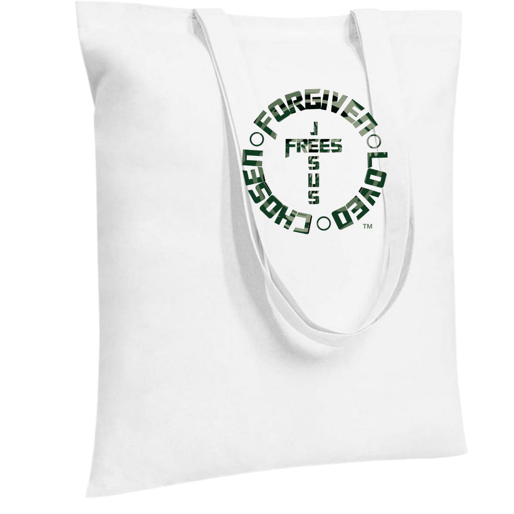 Jesus Frees - "Tote the Truth" - Font 153 Camo Green