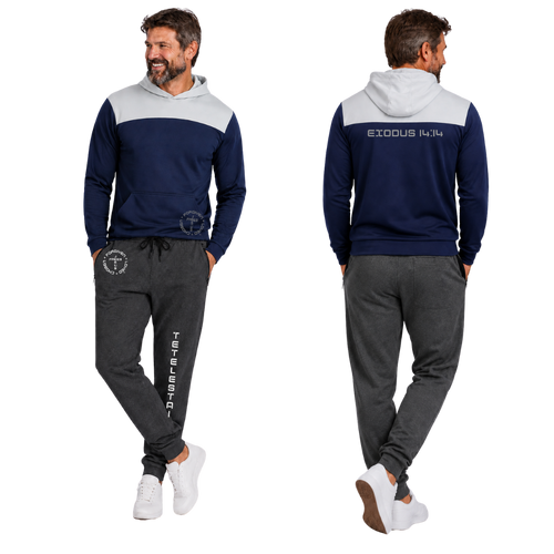 Jesus Frees - Champ Men's Jogger Sweatpants - Tetelestai Font 49 White