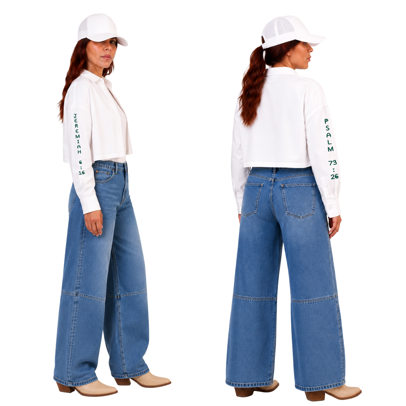 Jesus Frees - Cropped Lite Long Sleeve Summer Jacket - FONT 303 DARK GREEN