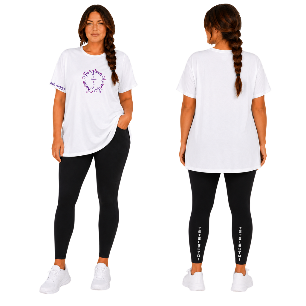 Jesus Frees - G64 Soft Style White Cotton T-Shirt - Font 223 Purple