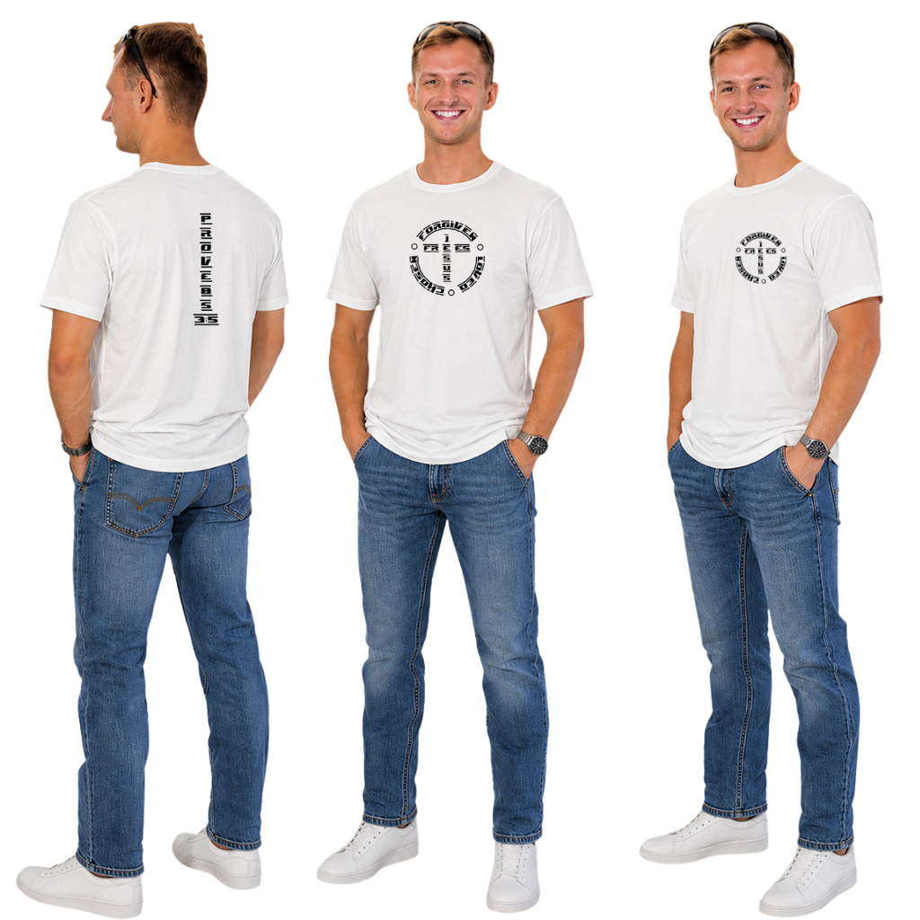 Jesus Frees - KD Men's Premium T-Shirt - Font 111 Black Proverb 3:5