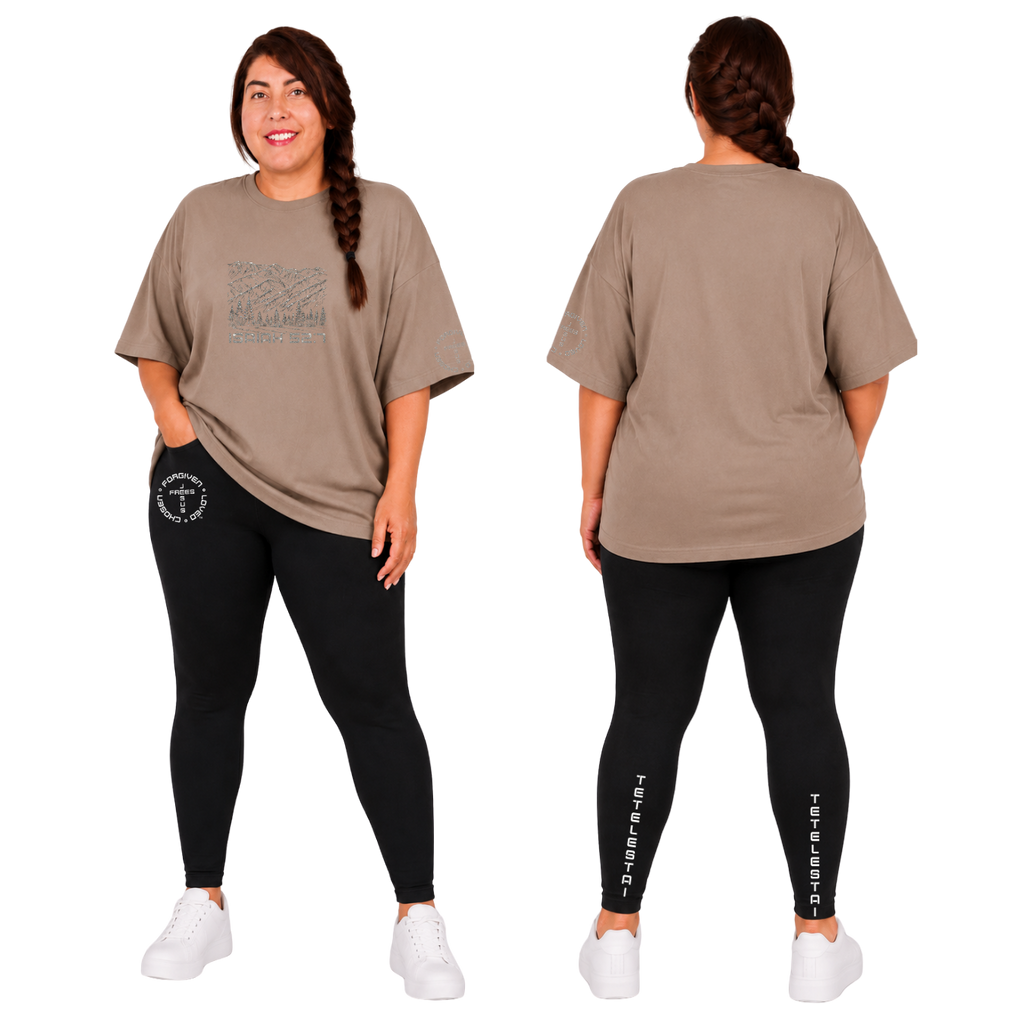 Jesus Frees - SICU Oversized Short Sleeve Women's Shirt - Font 49 Super Sparkle Montana