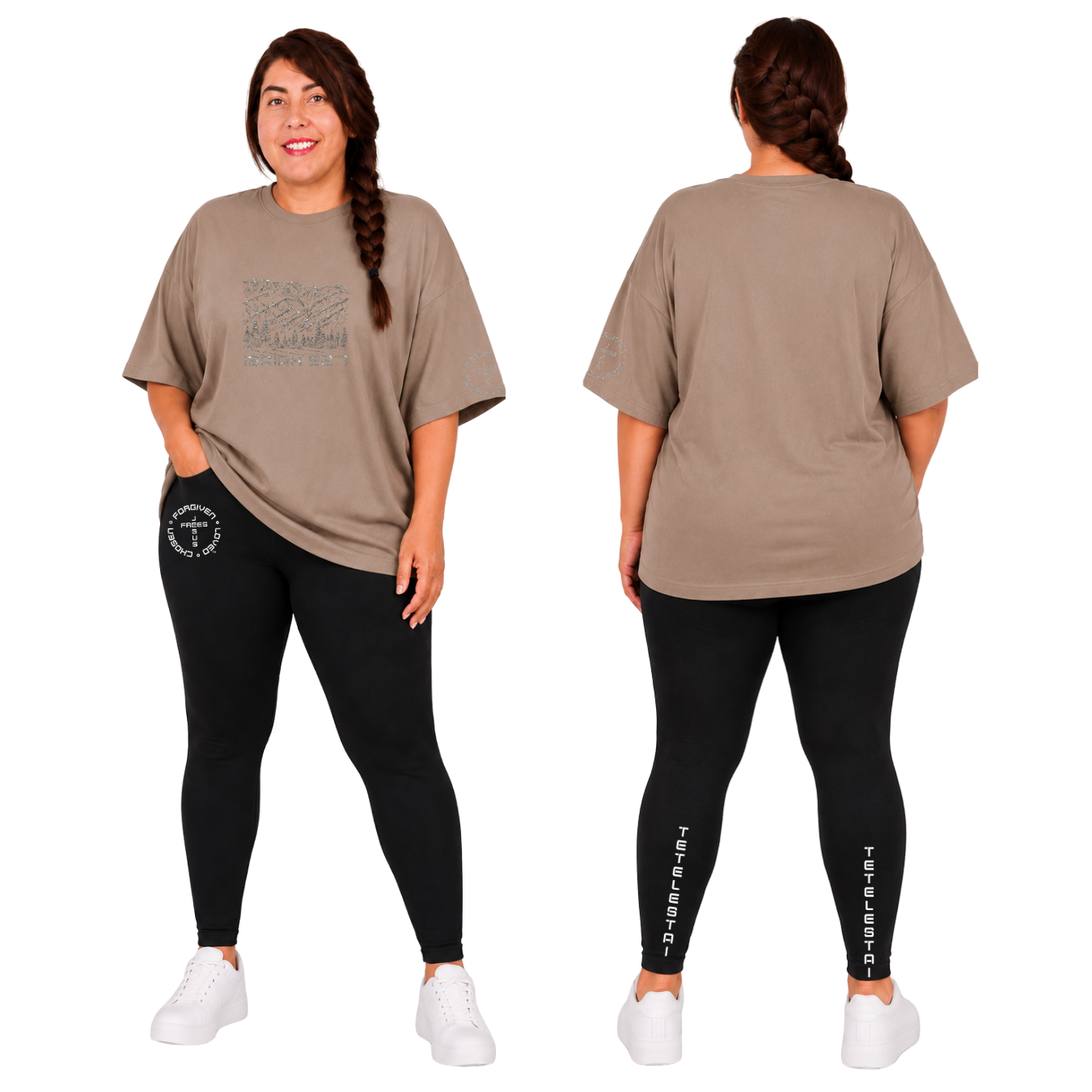 Jesus Frees - SICU Oversized Short Sleeve Women's Shirt - Font 49 Super Sparkle Montana