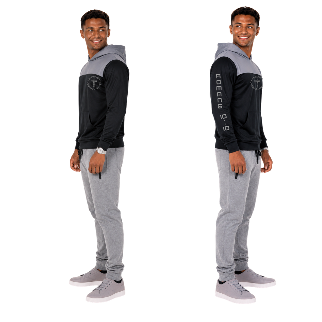Jesus Frees | Men's Mesh Hoodies UPF 50 Fishing Sweatshirt | Font 49 Gray