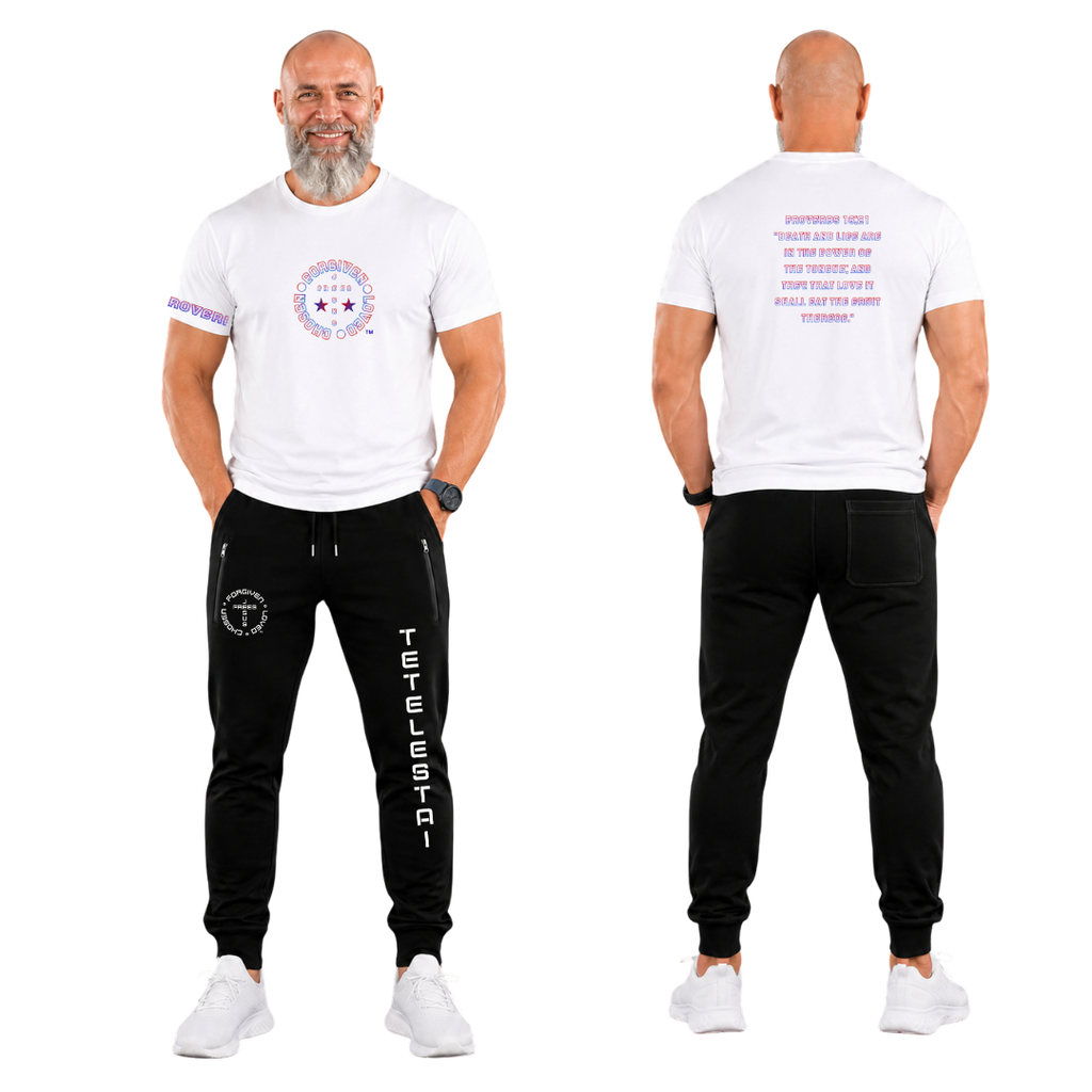 Jesus Frees - G64 Soft Style White Cotton T-Shirt - Font 106 Blue Red