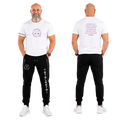 Jesus Frees - G64 Soft Style White Cotton T-Shirt - Font 106 Blue Red
